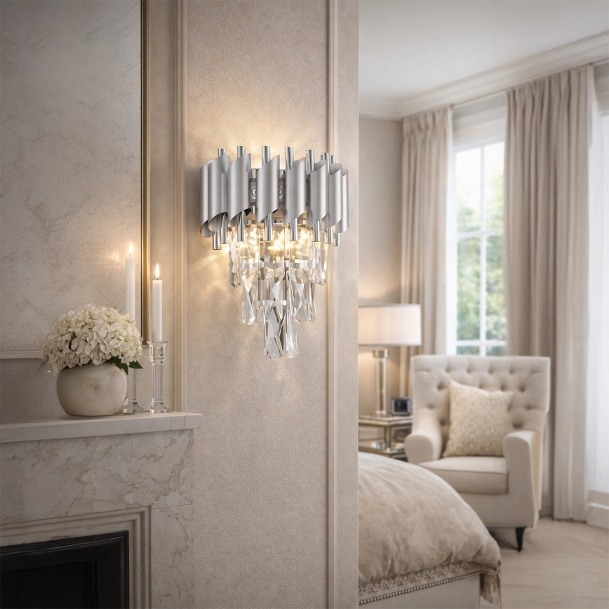 Brilagi - Wandleuchte ECLIPSE 2xE14/10W/230V silber