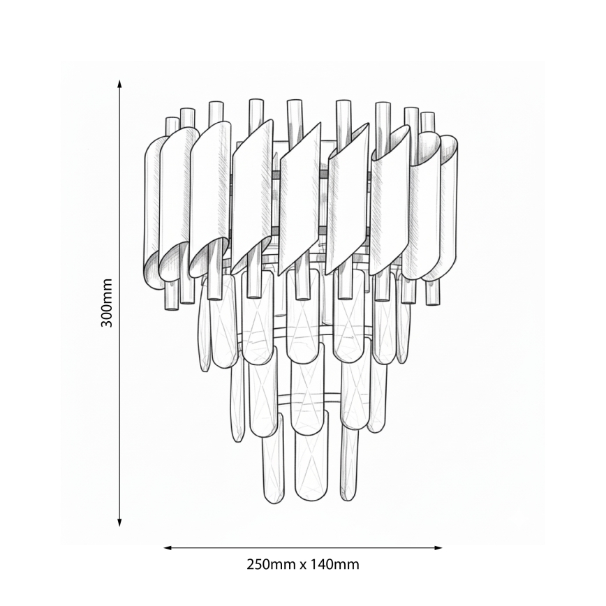 Brilagi - Wandleuchte ECLIPSE 2xE14/10W/230V silber