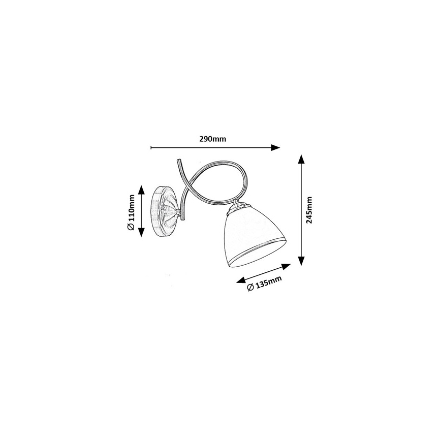 Brilagi - Wandleuchte FRED 1xE27/60W/230V bronzefarben
