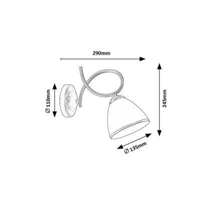 Brilagi - Wandleuchte FRED 1xE27/60W/230V goldfarben