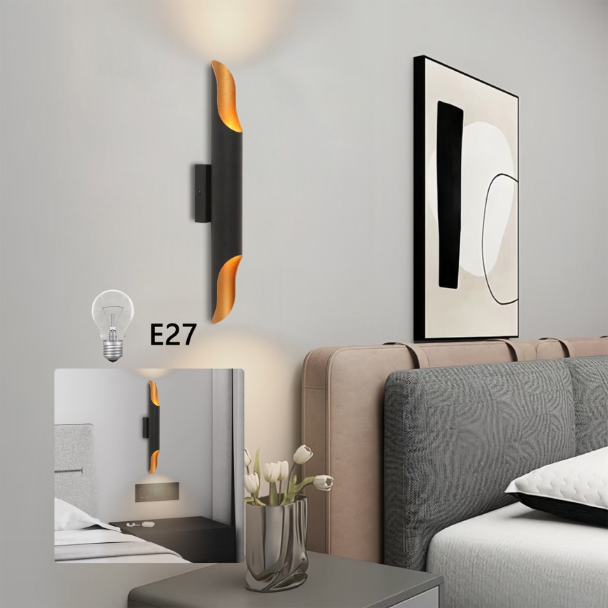 Brilagi - Wandleuchte KALMAR 2xE27/40W/230V schwarz/bronze