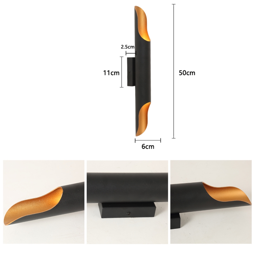 Brilagi - Wandleuchte KALMAR 2xE27/40W/230V schwarz/bronze