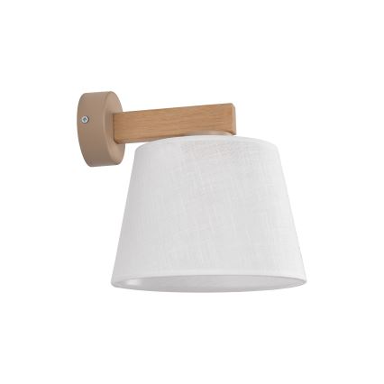 Brilagi - Wandleuchte LATTE SABIA 1xE27/60W/230V Kiefer/weiß