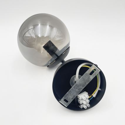 Brilagi - Wandleuchte MALIVA 1xE14/15W/230V schwarz/rauchfarben