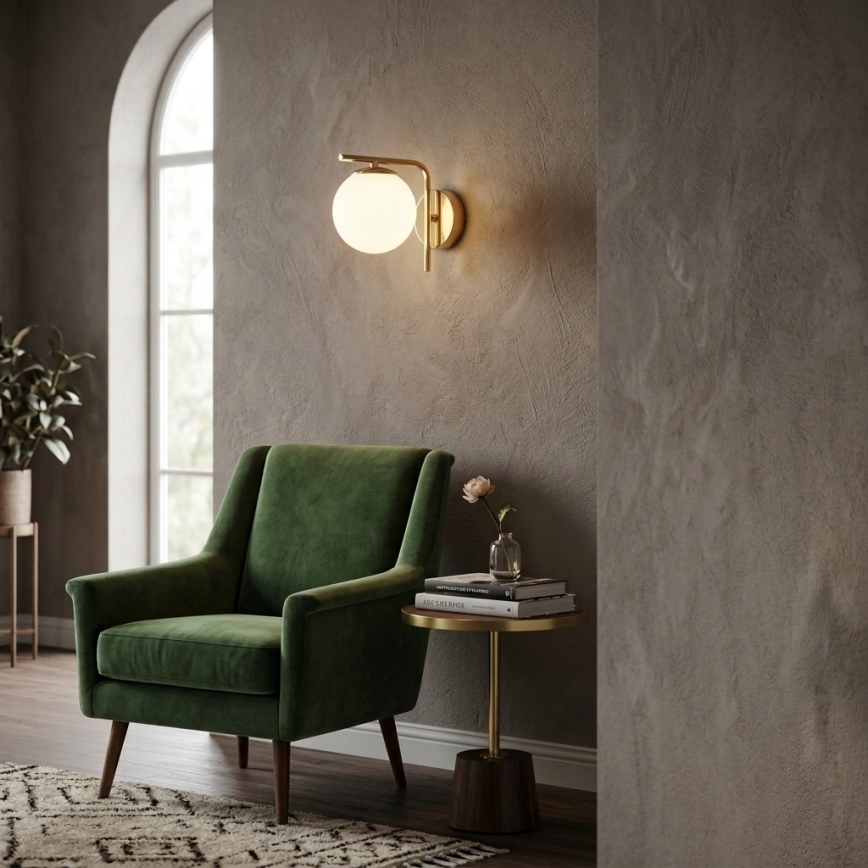 BRILAGI - Wandleuchte MILO 1xE27/60W/230V goldfarben