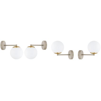 Brilagi - Wandleuchte MILO ECRU 1xE27/60W/230V beige/gold