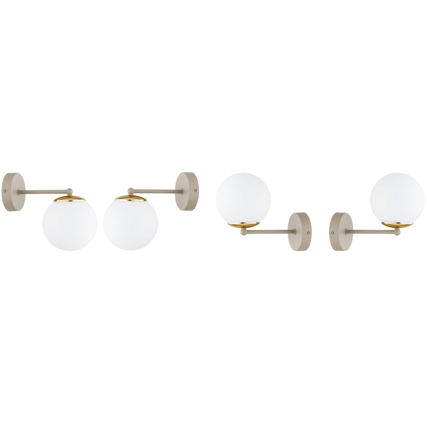 Brilagi - Wandleuchte MILO ECRU 1xE27/60W/230V beige/gold