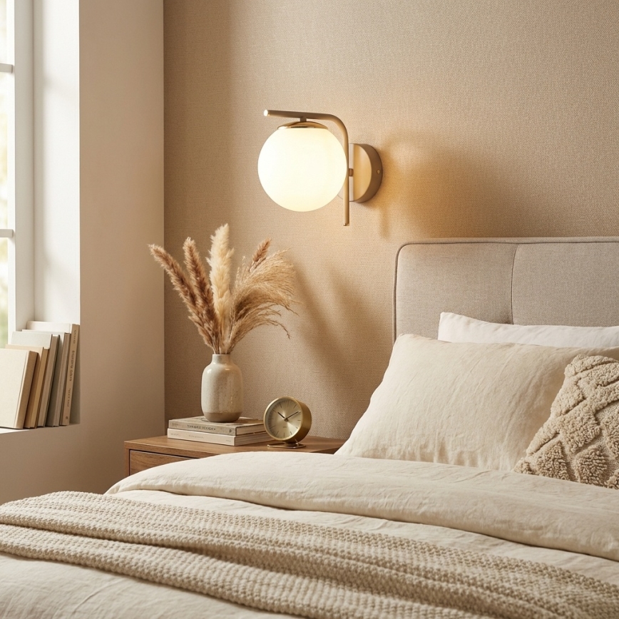 Brilagi - Wandleuchte MILO ECRU 1xE27/60W/230V beige/gold
