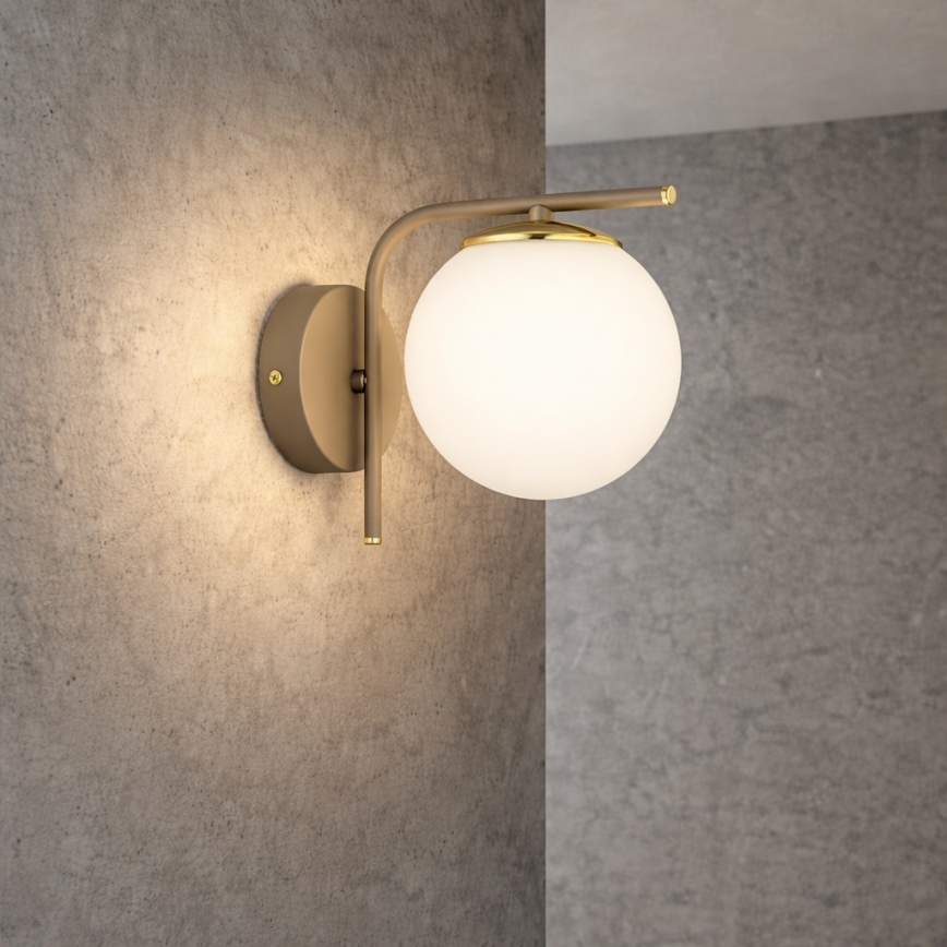 Brilagi - Wandleuchte MILO ECRU 1xE27/60W/230V beige/gold