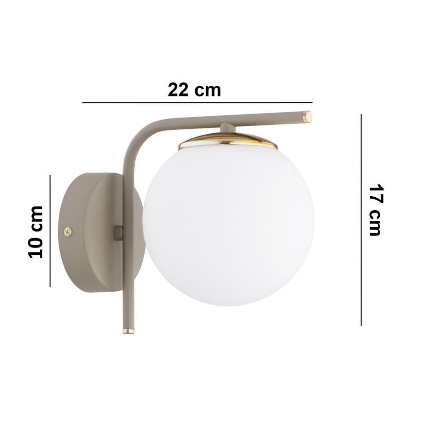 Brilagi - Wandleuchte MILO ECRU 1xE27/60W/230V beige/gold