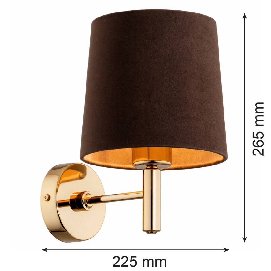 Brilagi - Wandleuchte MONTE 1xE27/15W/230V braun/gold