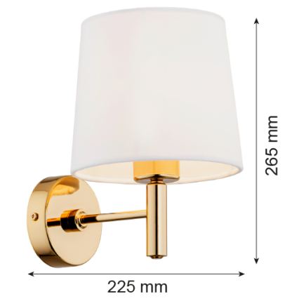 Brilagi - Wandleuchte MONTE 1xE27/15W/230V creme/gold