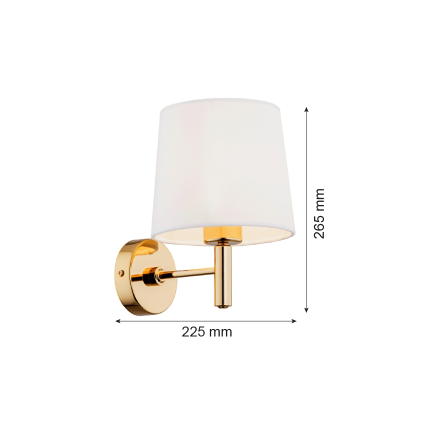 Brilagi - Wandleuchte MONTE 1xE27/15W/230V creme/gold