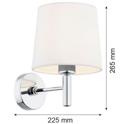 Brilagi - Wandleuchte MONTE 1xE27/15W/230V cremefarben/hochglanzchrom