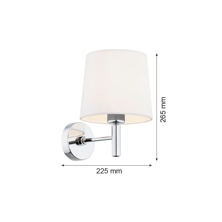 Brilagi - Wandleuchte MONTE 1xE27/15W/230V cremefarben/hochglanzchrom