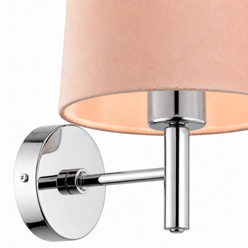 Brilagi - Wandleuchte MONTE 1xE27/60W/230V beige/glänzender Chrom