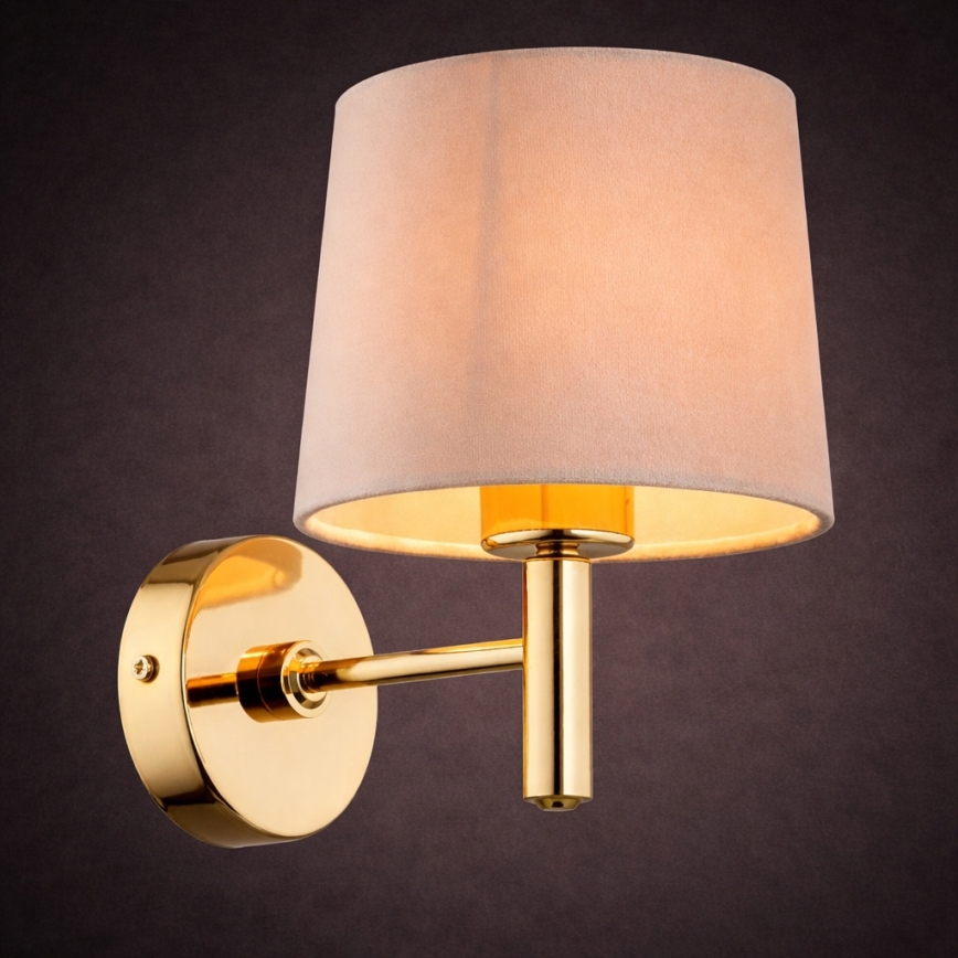Brilagi - Wandleuchte MONTE 1xE27/60W/230V beige/goldfarben
