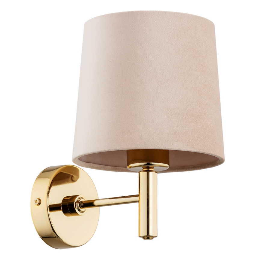 Brilagi - Wandleuchte MONTE 1xE27/60W/230V beige/goldfarben