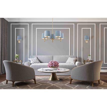Brilagi - Wandleuchte MONTE 1xE27/60W/230V blau/gold