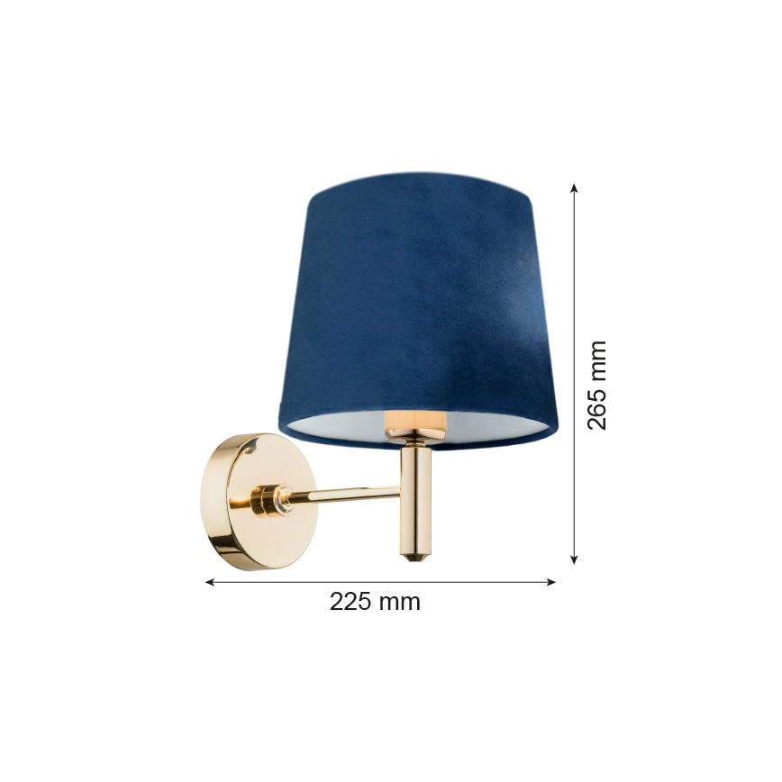 Brilagi - Wandleuchte MONTE 1xE27/60W/230V blau/gold