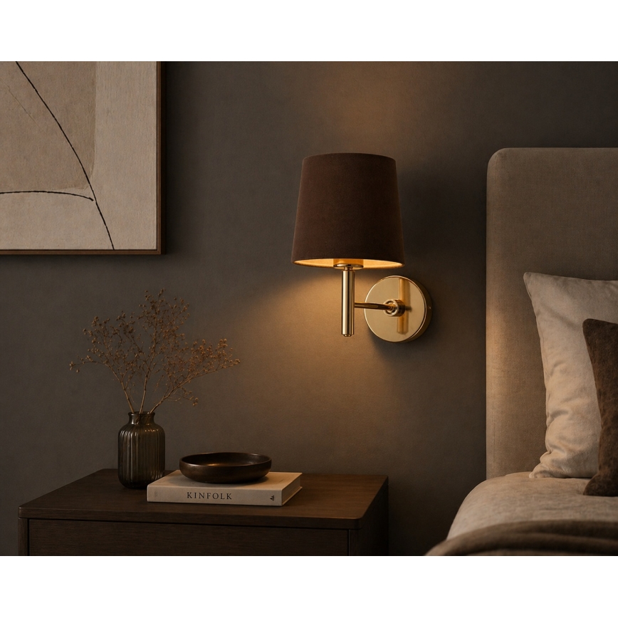 Brilagi - Wandleuchte MONTE 1xE27/60W/230V braun/gold