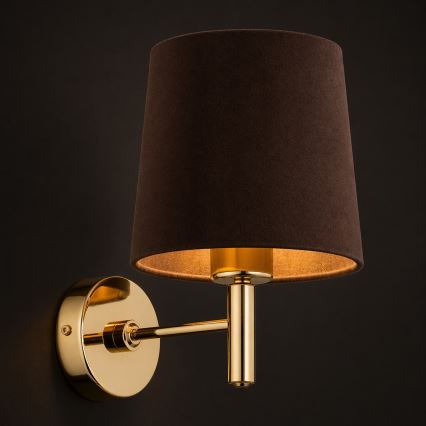 Brilagi - Wandleuchte MONTE 1xE27/60W/230V braun/gold