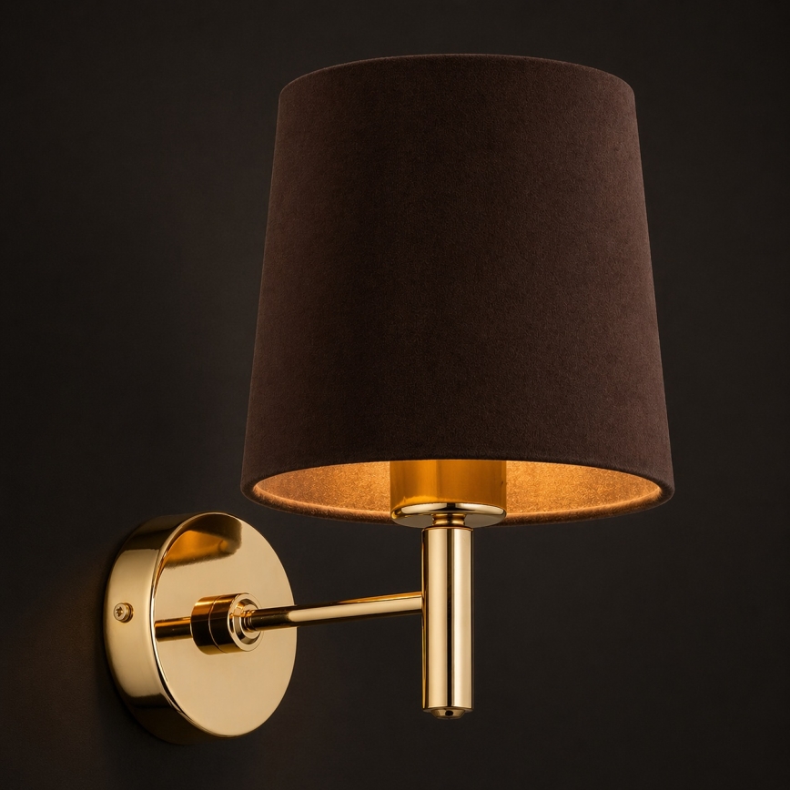 Brilagi - Wandleuchte MONTE 1xE27/60W/230V braun/gold