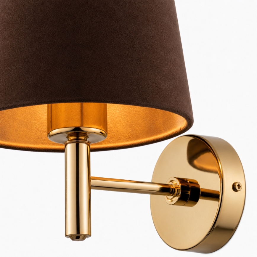 Brilagi - Wandleuchte MONTE 1xE27/60W/230V braun/gold