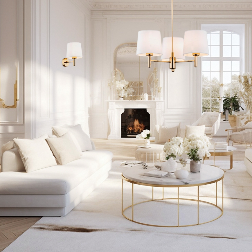 Brilagi - Wandleuchte MONTE 1xE27/60W/230V creme/gold