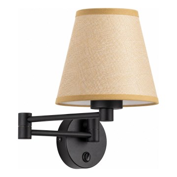 BRILAGI - Wandleuchte NUBILA 1xE27/15W/230V beige/schwarz