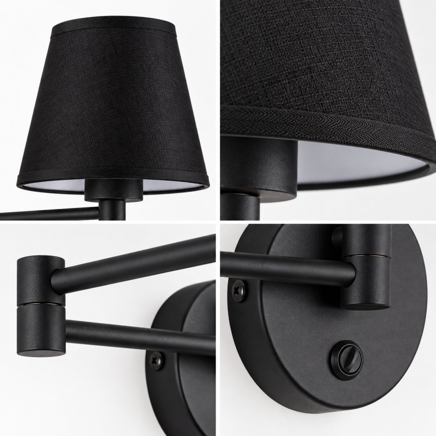 BRILAGI - Wandleuchte NUBILA 1xE27/15W/230V schwarz