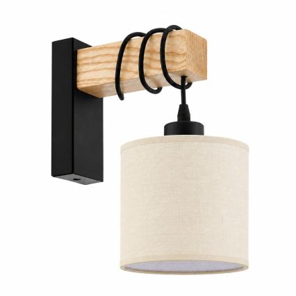 BRILAGI - Wandleuchte NUBILA 1xE27/60W/230V braun/schwarz/creme