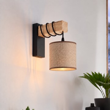 BRILAGI - Wandleuchte NUBILA 1xE27/60W/230V braun/schwarz