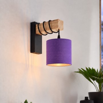 BRILAGI - Wandleuchte NUBILA 1xE27/60W/230V braun/schwarz/lila