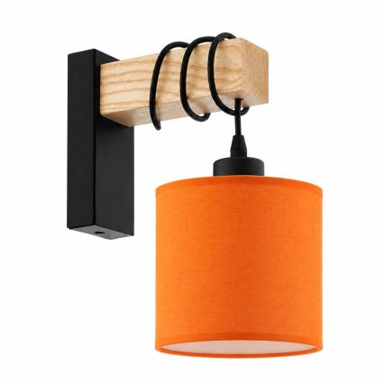 BRILAGI - Wandleuchte NUBILA 1xE27/60W/230V braun/schwarz/orange