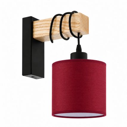 BRILAGI - Wandleuchte NUBILA 1xE27/60W/230V braun/schwarz/pompejanisch-rot