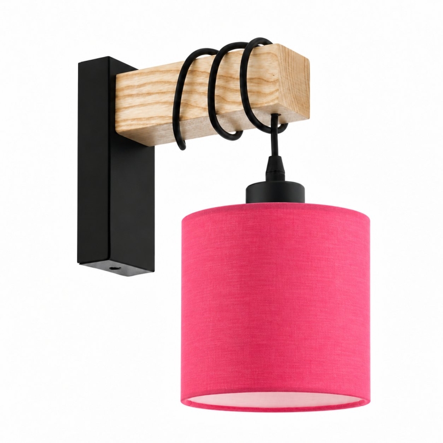 BRILAGI - Wandleuchte NUBILA 1xE27/60W/230V braun/schwarz/rosa