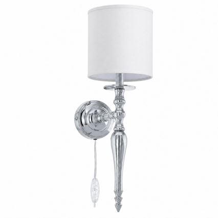 BRILAGI - Wandleuchte NUBILA 1xE27/60W/230V glänzender Chrom/weiß