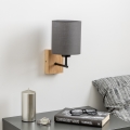 Brilagi - Wandleuchte NUBILA WOOD 1xE27/25W/230V Eiche/anthrazit