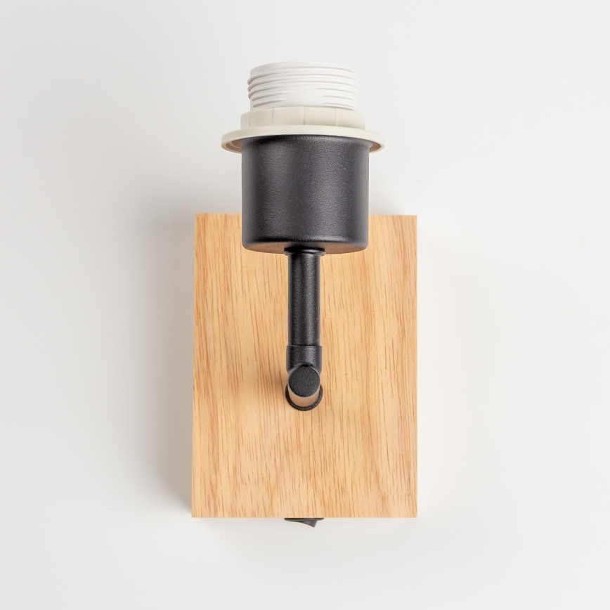 Brilagi - Wandleuchte NUBILA WOOD 1xE27/25W/230V Eiche/grau