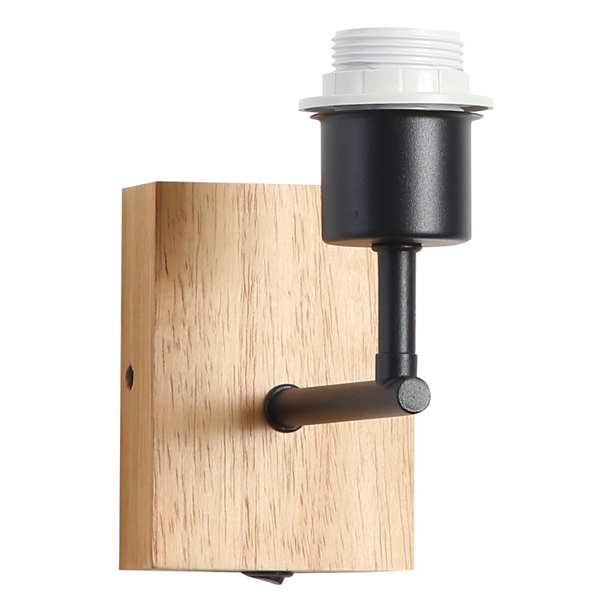 Brilagi - Wandleuchte NUBILA WOOD 1xE27/25W/230V Eiche/Schwarz/Orange