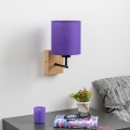 Brilagi - Wandleuchte NUBILA WOOD 1xE27/25W/230V Eiche/violett