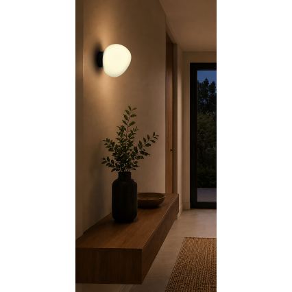 BRILAGI - Wandleuchte PEBBLES 1xE27/40W/230V Ø 20 cm schwarz