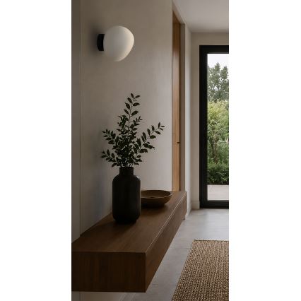 BRILAGI - Wandleuchte PEBBLES 1xE27/40W/230V Ø 20 cm schwarz