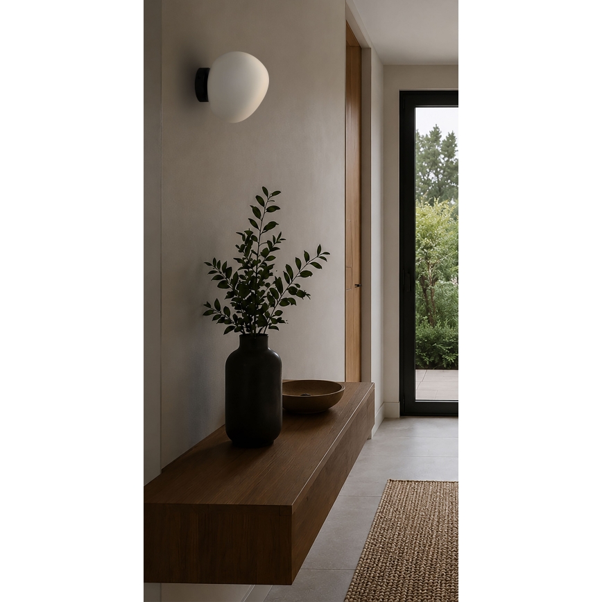 BRILAGI - Wandleuchte PEBBLES 1xE27/40W/230V Ø 20 cm schwarz