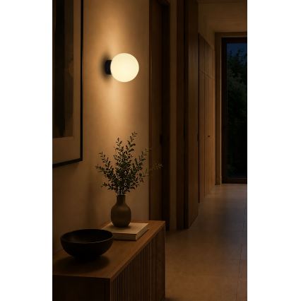 BRILAGI - Wandleuchte POLOS 1xE27/40W/230V Ø 20 cm schwarz