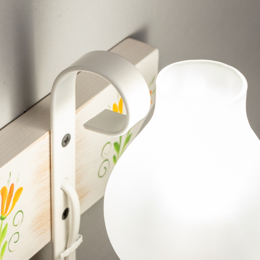 Brilagi - Wandleuchte QUEEN 1xE14/40W/230V Buche/cremefarben