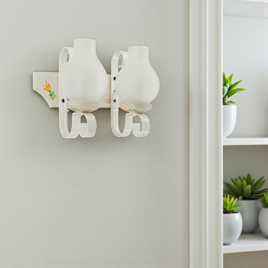 Brilagi - Wandleuchte QUEEN 2xE14/40W/230V Buche/cremefarben