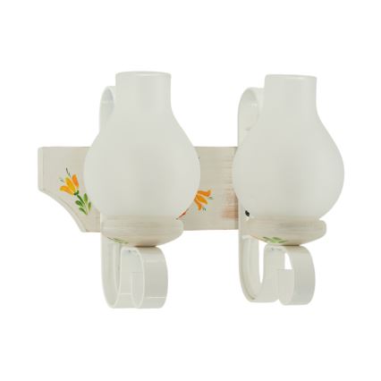 Brilagi - Wandleuchte QUEEN 2xE14/40W/230V Buche/cremefarben