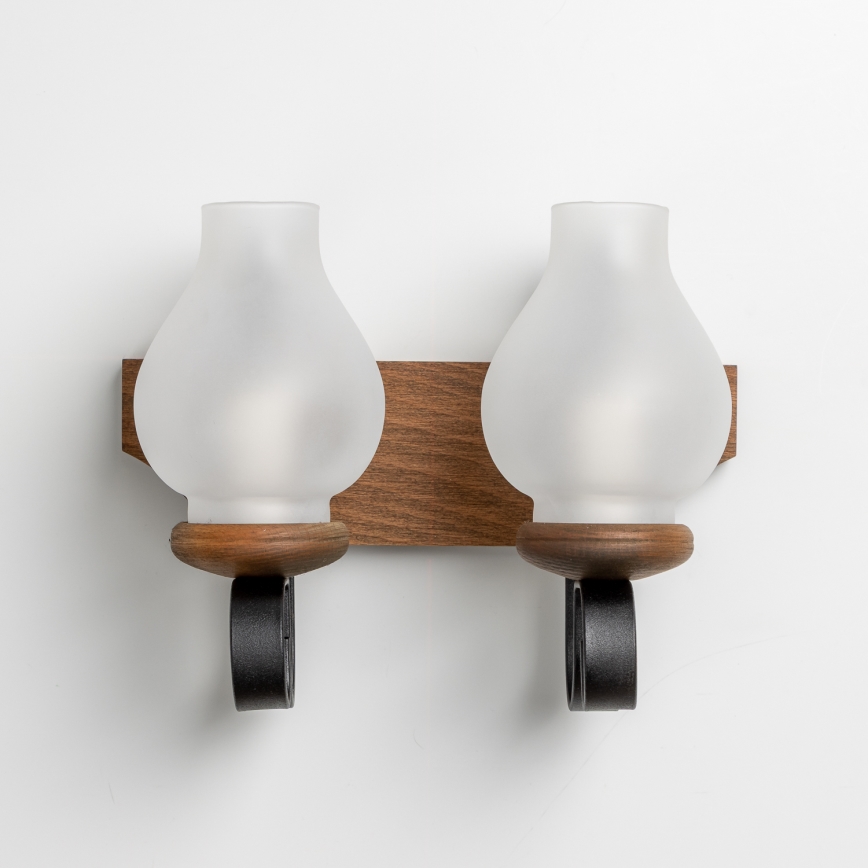 Brilagi - Wandleuchte QUEEN 2xE14/40W/230V Buche/Walnuss